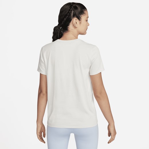 Nike bluzka damska z napisem z okrągłym dekoltem z krótkimi rękawami 