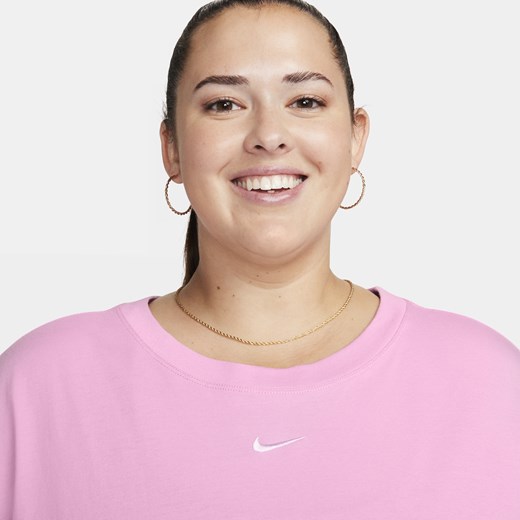 T-shirt damski Nike Sportswear Essential (duże rozmiary) - Różowy Nike 1X Nike poland