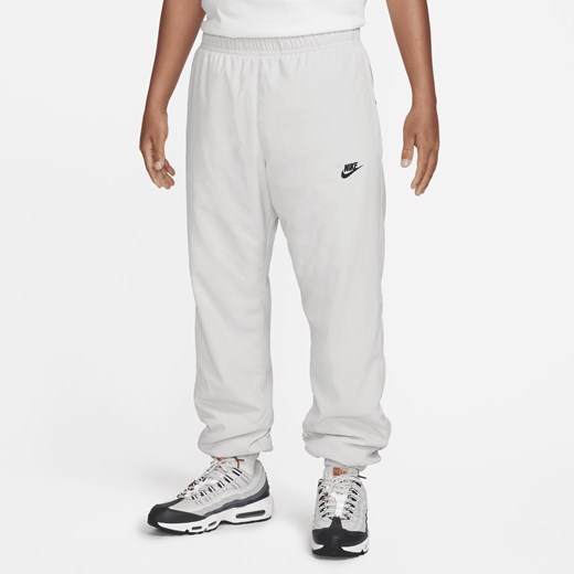 Męskie spodnie z tkaniny na zimę Nike Windrunner - Szary Nike L promocja Nike poland