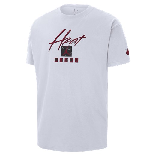 T-shirt męski Jordan NBA Max90 Miami Heat Courtside Statement Edition - Biel Jordan XXL Nike poland