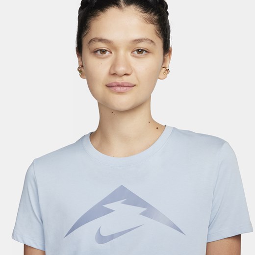 Bluzka damska Nike na lato z okrągłym dekoltem z krótkim rękawem 