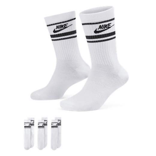 Klasyczne skarpety Nike Sportswear Dri-FIT Everyday Essential (3 pary) - Biel Nike 38-42 Nike poland