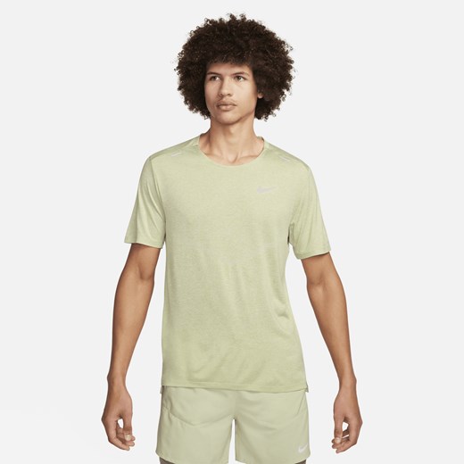 Męska koszulka z krótkim rękawem do biegania Dri-FIT Nike Rise 365 - Zieleń Nike XL promocyjna cena Nike poland