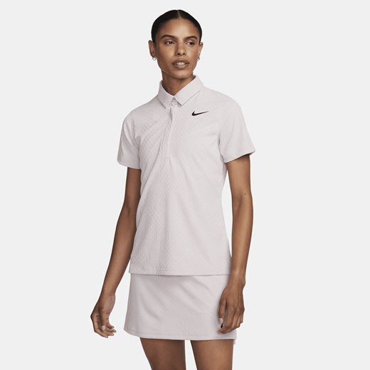 Bluzka damska Nike z krótkim rękawem różowa z kołnierzykiem 