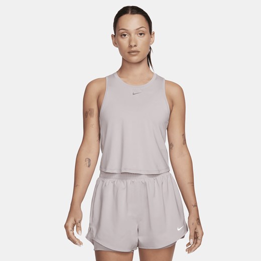 Bluzka damska Nike sportowa na lato różowa z okrągłym dekoltem 