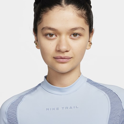 Damska koszulka z długim rękawem do biegania Dri-FIT Nike Trail - Niebieski Nike XS (EU 32-34) Nike poland