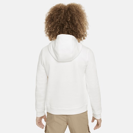 Dzianinowa bluza z kapturem dla dużych dzieci Nike Air - Biel Nike XS Nike poland