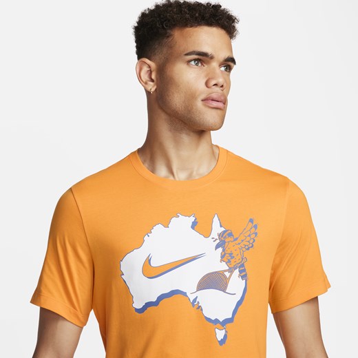 Męski T-shirt do tenisa NikeCourt - Żółty Nike L Nike poland