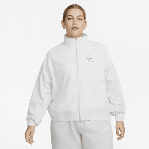 Kurtka damska Nike szara bez kaptura sztruksowa sportowa krótka