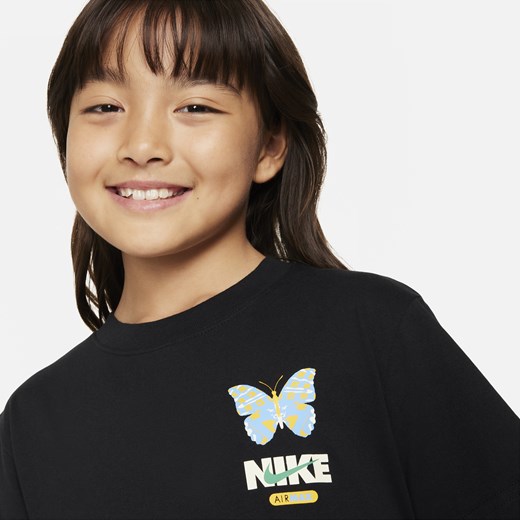 Bluzka dziewczęca Nike z krótkim rękawem w nadruki 
