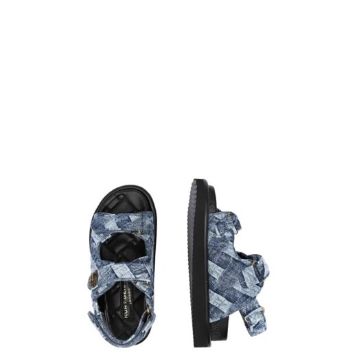 Niebieskie sandały damskie Kurt Geiger casual z tworzywa sztucznego z klamrą letnie