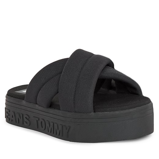 Klapki Tommy Jeans Tjw Lettering Flatform Sandal EN0EN02465 Black BDS Tommy Jeans 38 eobuwie.pl