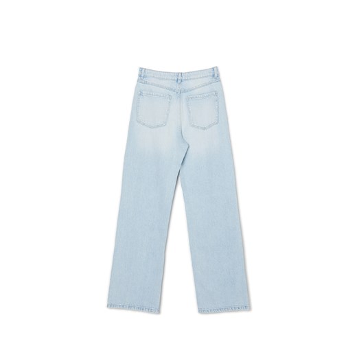 Cropp - Jasnoniebieskie jeansy wide leg - niebieski Cropp 32 Cropp