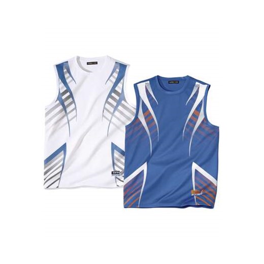 Zestaw 2 koszulek bez rękawów Summer Sport ze sklepu Atlas For Men w kategorii T-shirty męskie - zdjęcie 169779283