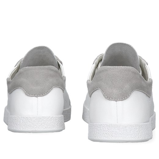 Biało-szare sneakersy damskie ze skóry, Sneakersy, GG0001-01 41 Konopka Shoes