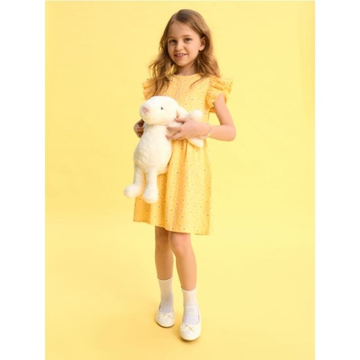 Sinsay - Sukienka z marszczeniami - żółty ze sklepu Sinsay w kategorii Sukienki dziewczęce - zdjęcie 169780591