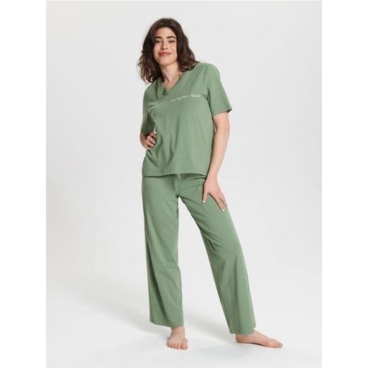 Sinsay - Piżama dwuczęściowa - zielony ze sklepu Sinsay w kategorii Piżamy damskie - zdjęcie 169780644