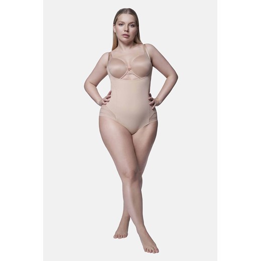 Damskie modelujące beżowe body marki Julimex ze sklepu 5.10.15 w kategorii Body damskie - zdjęcie 169782703