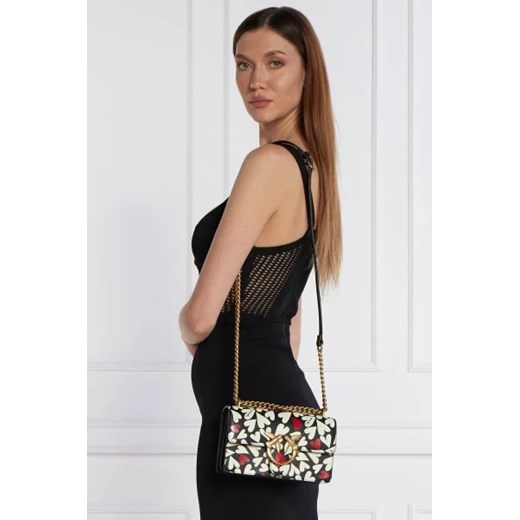 Pinko Skórzana torebka na ramię LOVE ONE MINI DC VITELLO SETA Pinko OS Gomez Fashion Store
