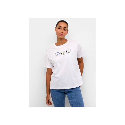 Kaffe T-Shirt Firia 10508406 Biały Regular Fit ze sklepu MODIVO w kategorii Bluzki damskie - zdjęcie 169785443