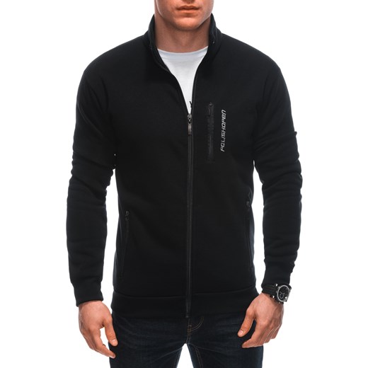 Bluza męska bez kaptura 1642B - czarna ze sklepu Edoti w kategorii Bluzy męskie - zdjęcie 169785754