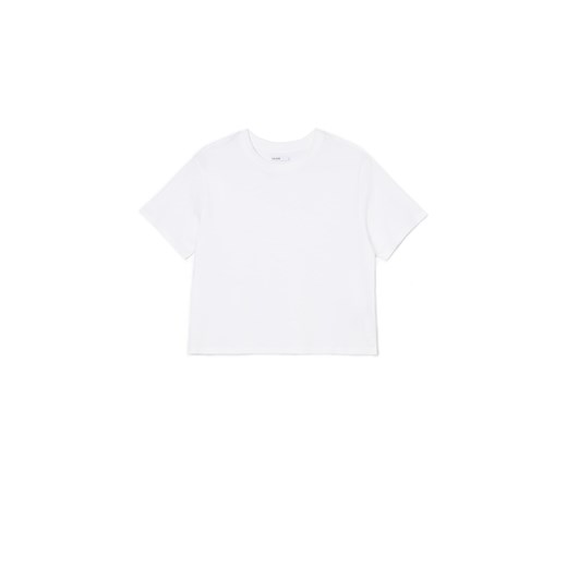 Cropp - Biały t-shirt boxy - biały ze sklepu Cropp w kategorii Bluzki damskie - zdjęcie 169785811