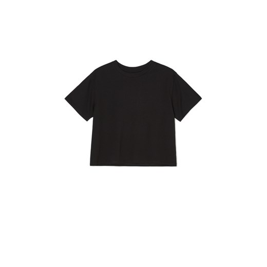 Cropp - Czarny t-shirt boxy - czarny ze sklepu Cropp w kategorii Bluzki damskie - zdjęcie 169785822