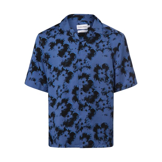 Calvin Klein Koszula męska Mężczyźni Regular Fit Lyocell niebieski wzorzysty ze sklepu vangraaf w kategorii Koszule męskie - zdjęcie 169785883