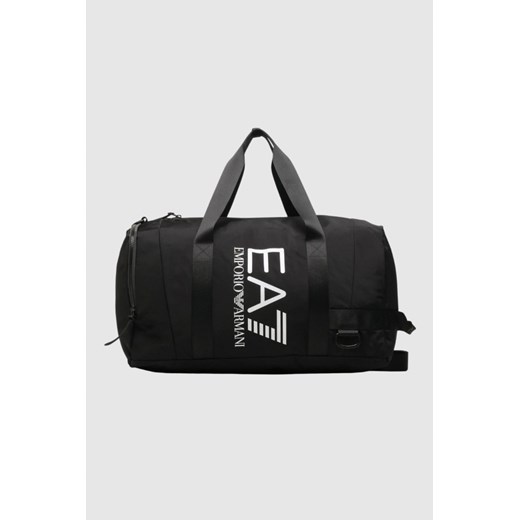 EA7 Czarna torba sportowa z białym logo ze sklepu outfit.pl w kategorii Torby sportowe - zdjęcie 169786610