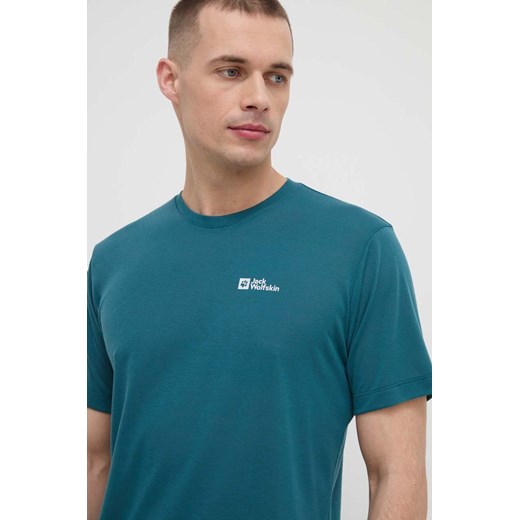 Jack Wolfskin t-shirt sportowy Vonnan kolor zielony gładki 1809951 ze sklepu ANSWEAR.com w kategorii T-shirty męskie - zdjęcie 169786891