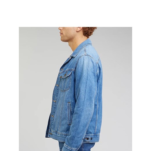 Kurtka męska niebieska Lee casual z bawełny 
