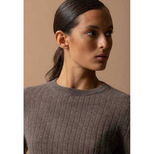 Sweter damski Perfect Cashmere casualowy z okrągłym dekoltem