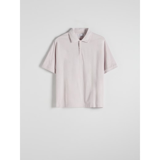 Reserved - Koszulka polo oversize - różowy Reserved S Reserved