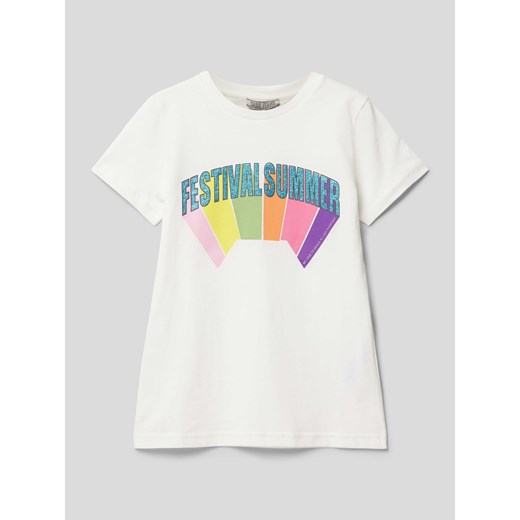T-shirt z nadrukiem z napisem model ‘Lian’ ze sklepu Peek&Cloppenburg  w kategorii Bluzki dziewczęce - zdjęcie 169794872