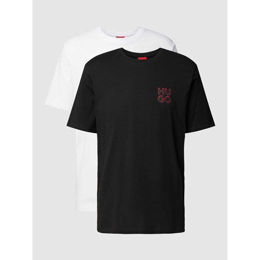 T-shirt z nadrukiem z logo w zestawie 2 szt. model ‘Dimento’ ze sklepu Peek&Cloppenburg  w kategorii Podkoszulki męskie - zdjęcie 169794904