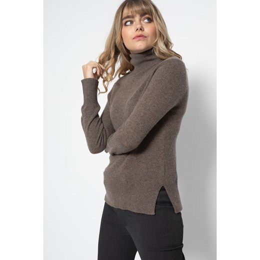 Perfect Cashmere Kaszmirowy golf &quot;Tracy&quot; w kolorze brązowym ze sklepu Limango Polska w kategorii Swetry damskie - zdjęcie 169798684