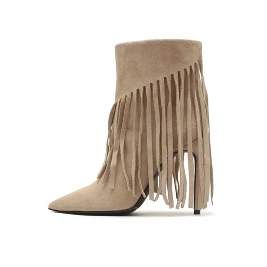 Pinko Botki Olympe Tronchetto PE 23 BLKS1 100573 A0N8 Beżowy Pinko 41 okazyjna cena MODIVO