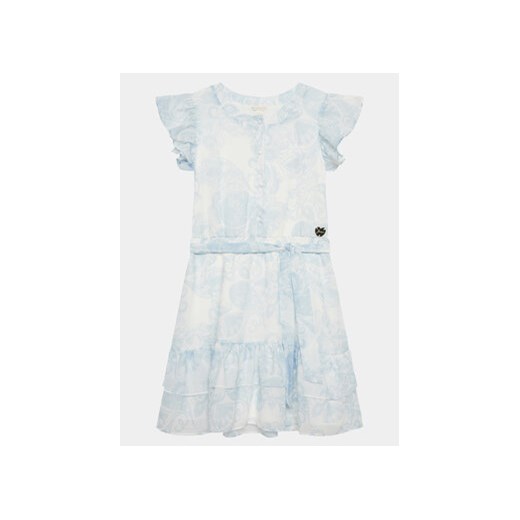 Guess Sukienka codzienna J4GK09 WA2T0 Niebieski Regular Fit ze sklepu MODIVO w kategorii Sukienki dziewczęce - zdjęcie 169800174