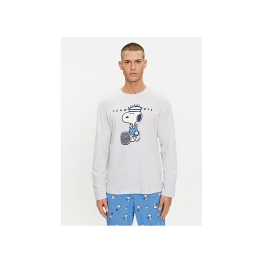 United Colors Of Benetton Koszulka piżamowa 30964M01H Szary Regular Fit ze sklepu MODIVO w kategorii Piżamy męskie - zdjęcie 169800400