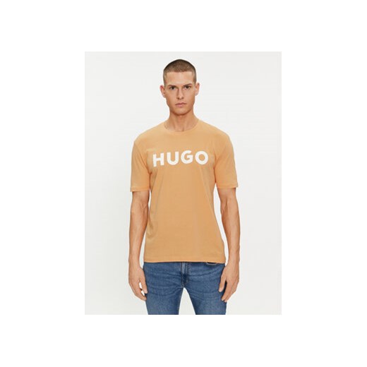 Hugo T-Shirt Dulivio 50467556 Pomarańczowy Regular Fit ze sklepu MODIVO w kategorii T-shirty męskie - zdjęcie 169800561