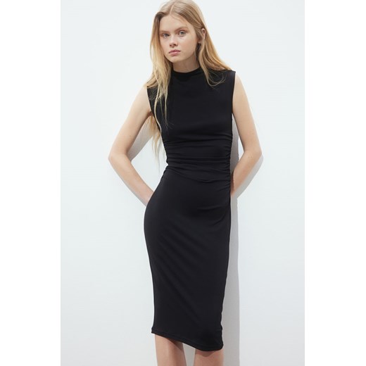 H & M - Marszczona sukienka bodycon - Czarny ze sklepu H&M w kategorii Sukienki - zdjęcie 169801174