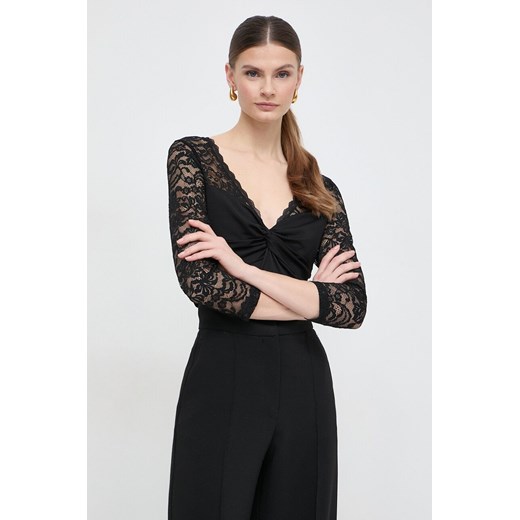Morgan bluzka damska kolor czarny gładka ze sklepu ANSWEAR.com w kategorii Bluzki damskie - zdjęcie 169802483