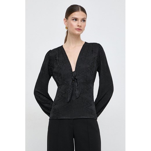 Morgan bluzka damska kolor czarny gładka ze sklepu ANSWEAR.com w kategorii Bluzki damskie - zdjęcie 169802493