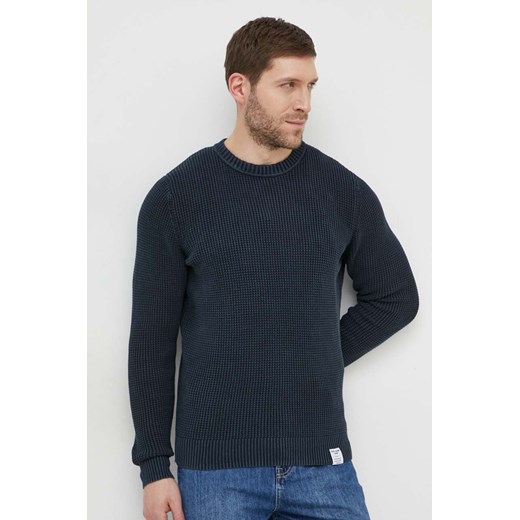 Pepe Jeans sweter bawełniany kolor granatowy ze sklepu ANSWEAR.com w kategorii Swetry męskie - zdjęcie 169802942