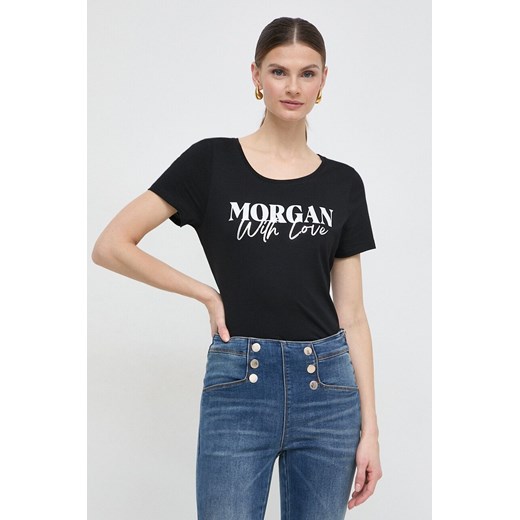 Morgan t-shirt damski kolor czarny ze sklepu ANSWEAR.com w kategorii Bluzki damskie - zdjęcie 169803004
