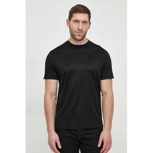 Emporio Armani t-shirt męski kolor czarny gładki 3D1TD3 1JUVZ ze sklepu ANSWEAR.com w kategorii T-shirty męskie - zdjęcie 169803110