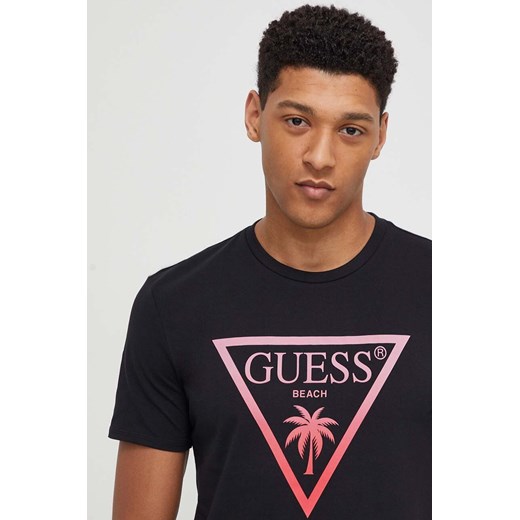 T-shirt męski Guess czarny 