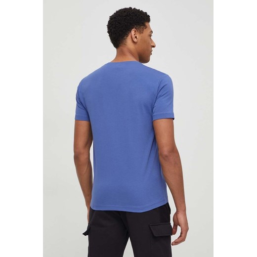 T-shirt męski Emporio Armani niebieski z krótkim rękawem 