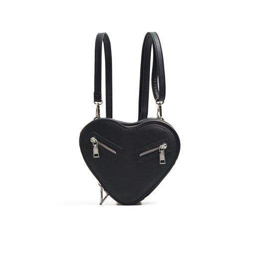 Cropp - Czarna torebka i plecak w kształcie serca - czarny ze sklepu Cropp w kategorii Plecaki - zdjęcie 169803324