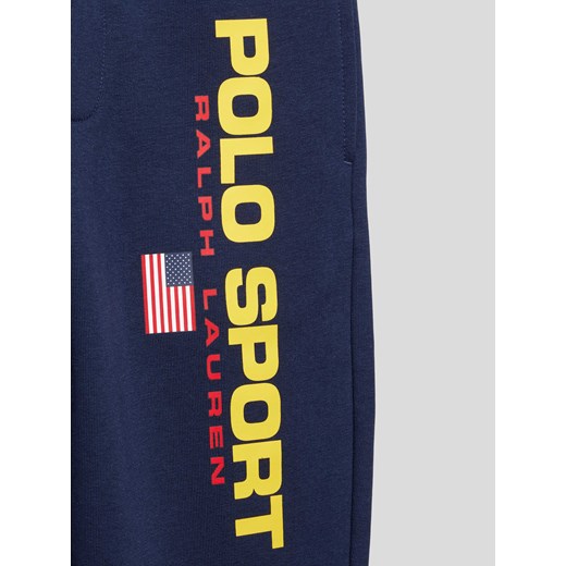 Spodnie chłopięce Polo Sport z dzianiny w nadruki 